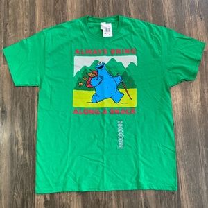 Cookie Monster T-Shirt Sesame Street Always Bring A Snack - XL